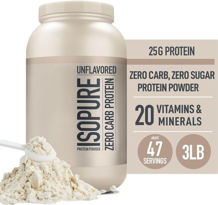 Isopure Unflavored Protein Powder - 3lb