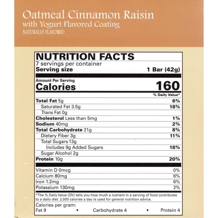DPTG Oatmeal Raisin 10gr Protein Bar