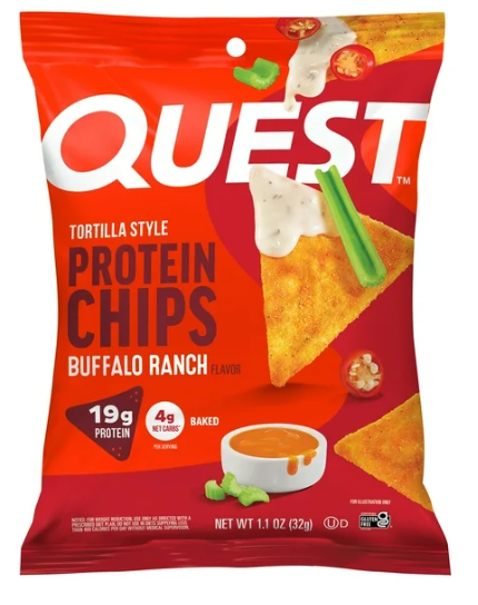 Quest Tortilla Style Protein Chips, Buffalo Ranch Flavor, Baked