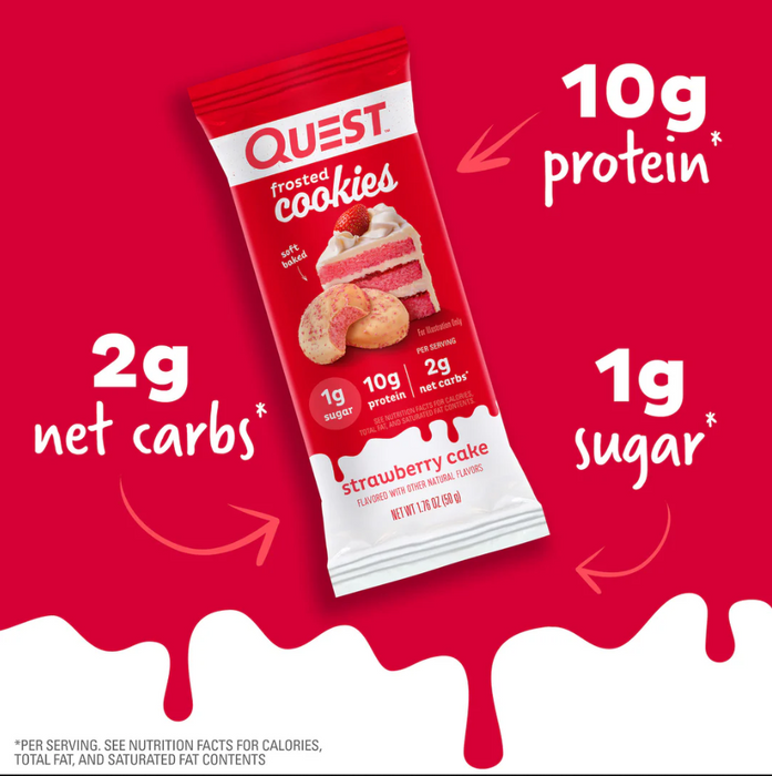 Quest Strawberry Cake Frosted Cookies (Twin Pack)