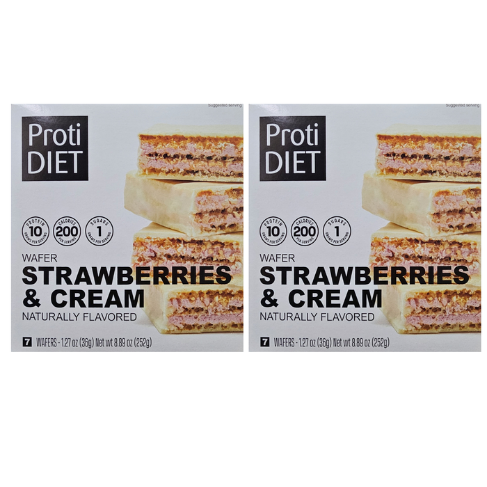 ProtiDiet Strawberries & Cream Wafers - 1 Box