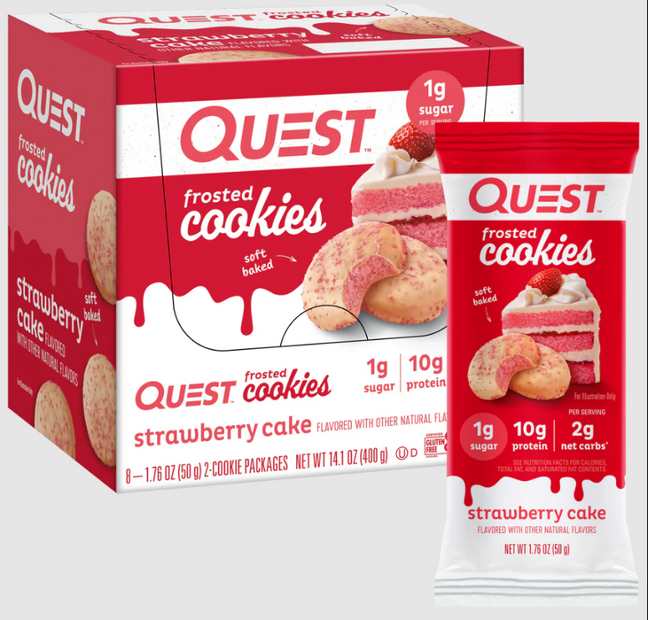 Quest Strawberry Cake Frosted Cookies (Twin Pack)