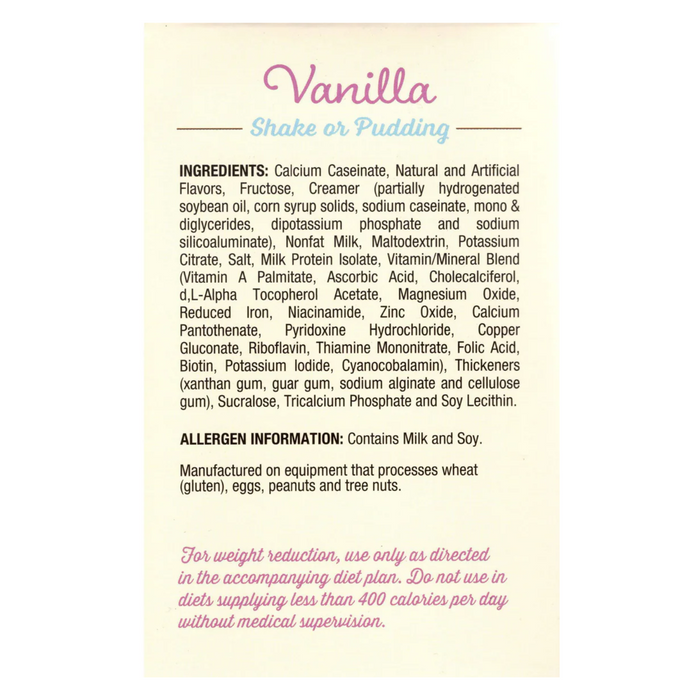 Fit Wise 100 Calorie Vanilla Pudding-Shake Meal Replacement