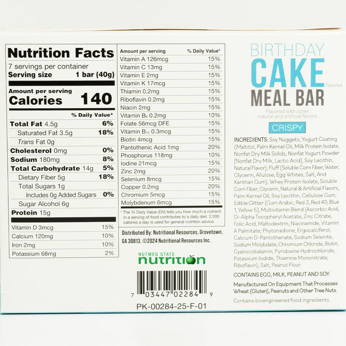 Fit Wise Birthday Cake Meal Bar