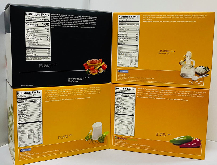 Proti Fit Zipper Bundle Pack (4 Boxes 28 Servings) (Chipotle BBQ , Sour Cream and Fine Herb, Salt and Vinegar , Tangy Tomato