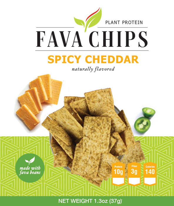 DPTG Spicy Cheddar Fava Chips Single Bag