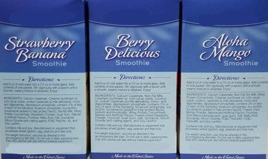 Fit Wise -Smoothie 3 Pack Bundle - Berry Delicious, Strawberry Banana, Aloha Mango (21 Servings)