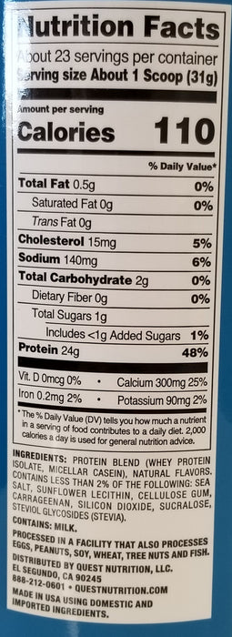 Quest Vanilla Protein Powder 1.6 Pound