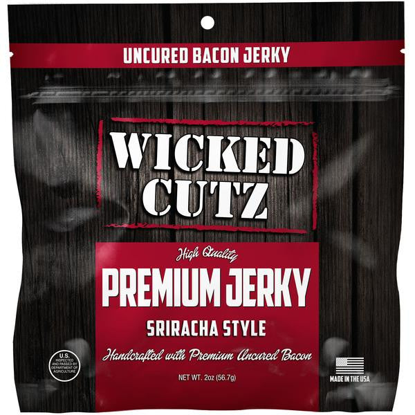 Wicked Cutz Sriracha Bacon Jerky (2 Serving Bag)