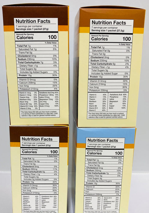 Fit Wise 100 Calorie Diet Pudding-Shake Pack Bundle 4 Pack (Coffee, Mocha, Vanilla, Chocolate)