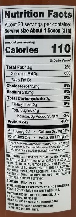 Quest Peanut Butter Protein Powder 1.6 Pounds