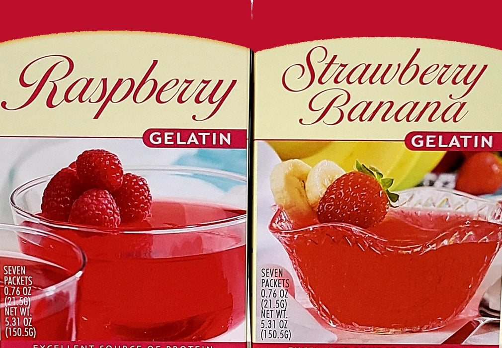 Fit Wise Raspberry and Strawberry Banana Gelatin Bundle