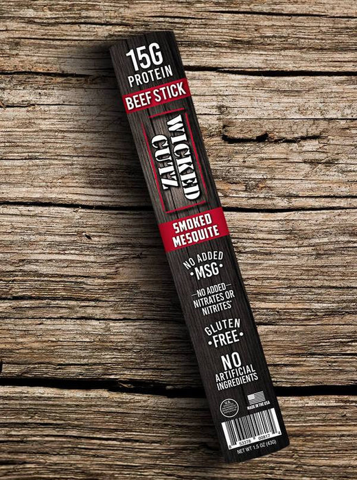 Wicked Cutz Smoked Mesquite Beef Stick Single