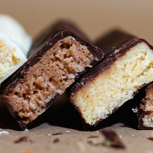 Healthy, high protein chocolate bars.