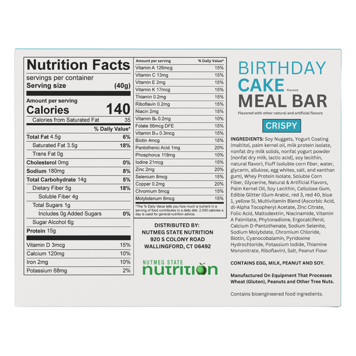 Fit Wise Birthday Cake Meal Bar