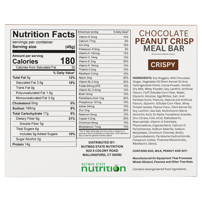 Fit Wise Chocolate Peanut Crisp Meal Bars