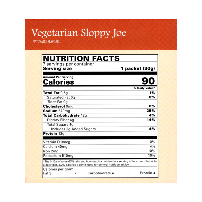 DPTG Vegetarian Sloppy Joe