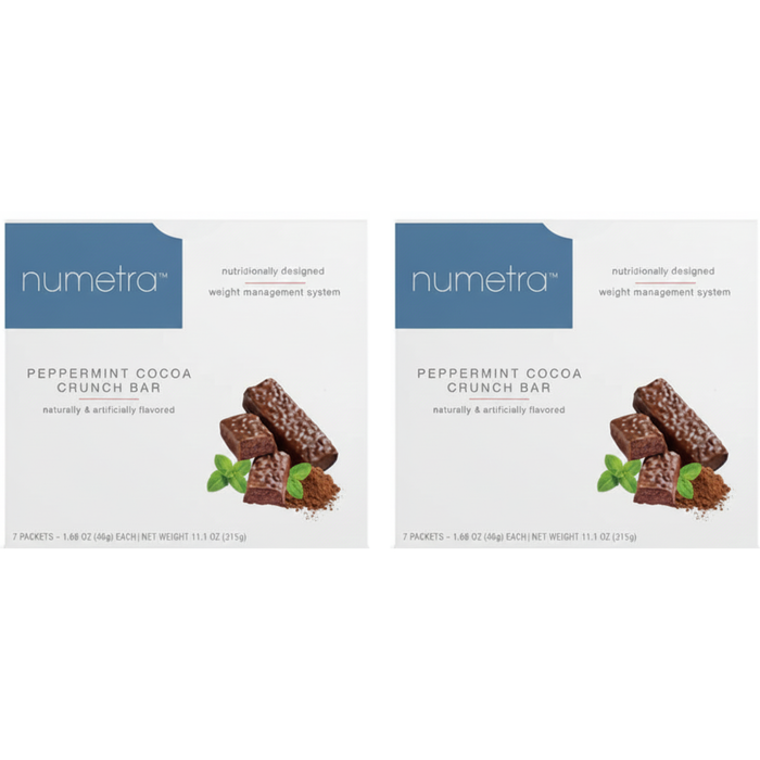 Numetra Peppermint Cocoa Crunch Bars - 1 Box