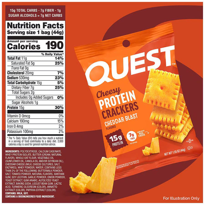 Quest Cheese Crackers - 1 Box