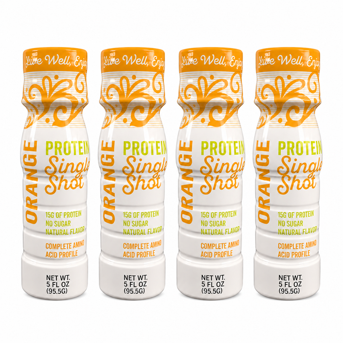 Fit Wise 4 Pack Orange 15 Gram Protein Shots