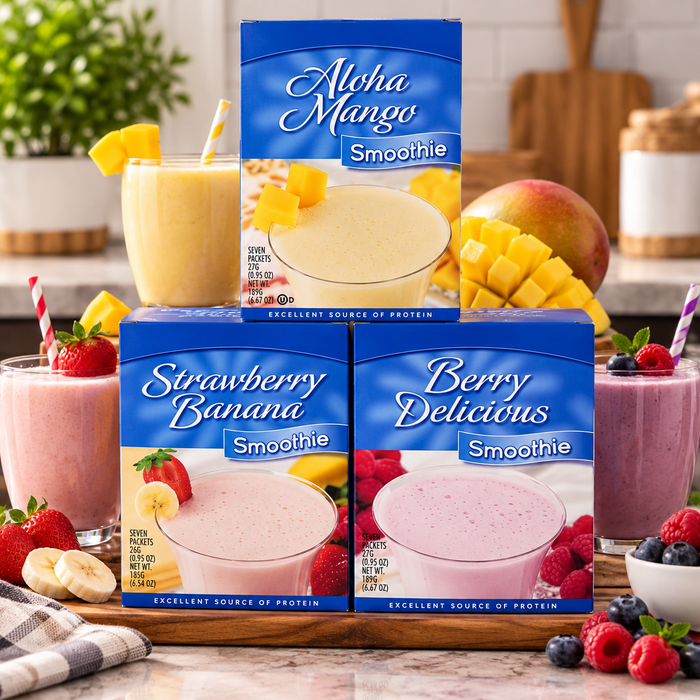 Fit Wise -Smoothie 3 Pack Bundle - Berry Delicious, Strawberry Banana, Aloha Mango (21 Servings)