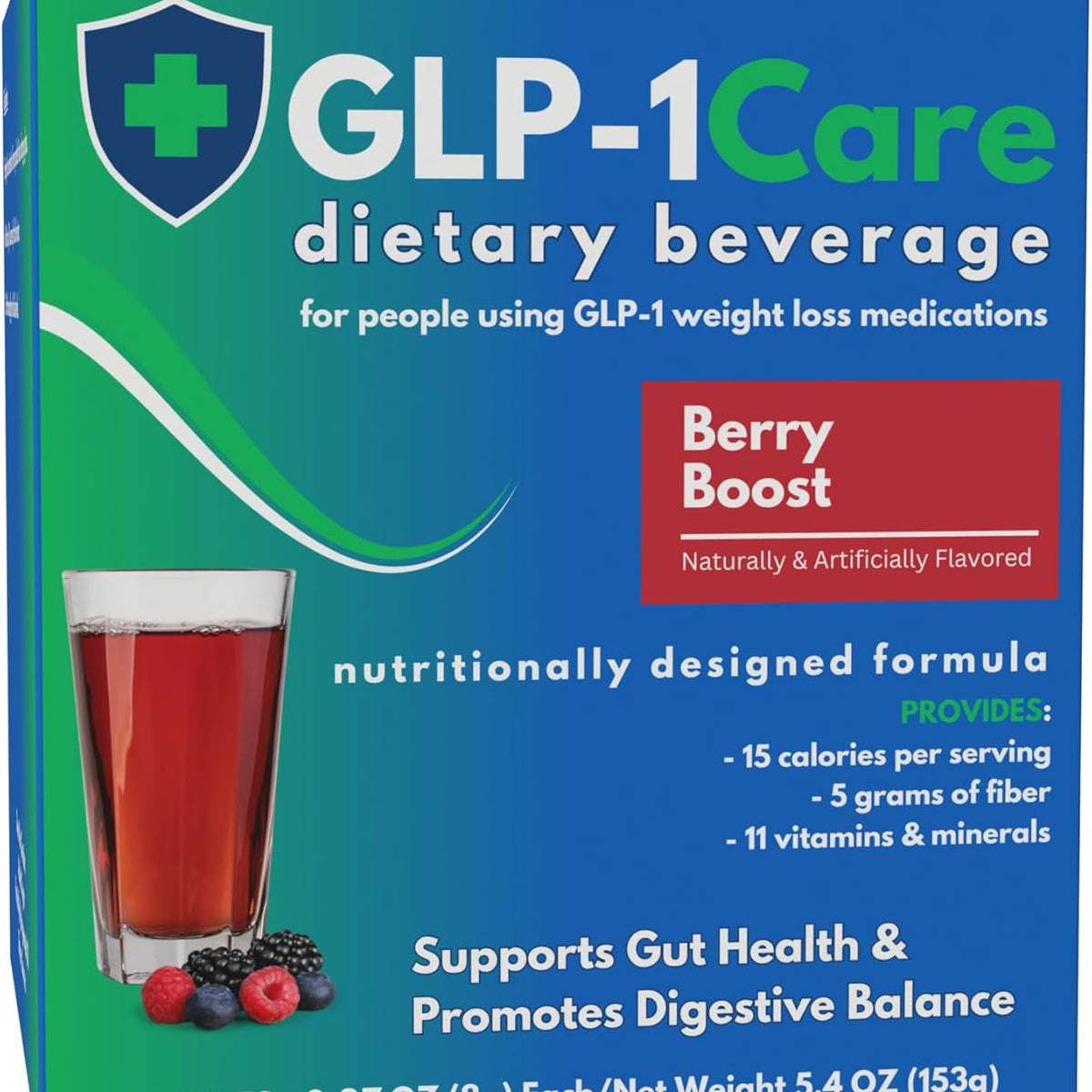 glp 1 and carbonated drinks Glp 1 Care Berry Boost Fiber Drink, 15 Calories, Glp 1 Compatible, 20 Servings Per Box