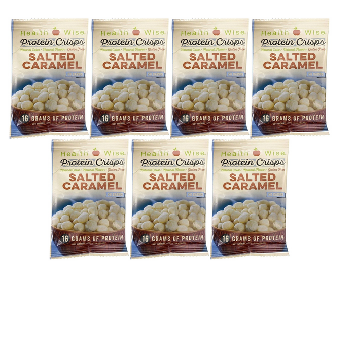 7 Bag Pack Fit Wise Salted Caramel Protein Crisps