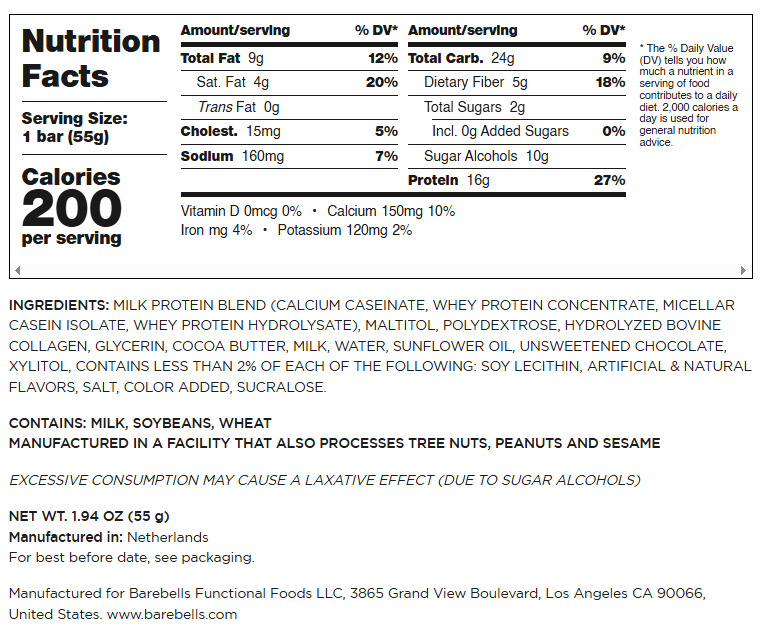 Barebells Protein Bars (Various Flavors)