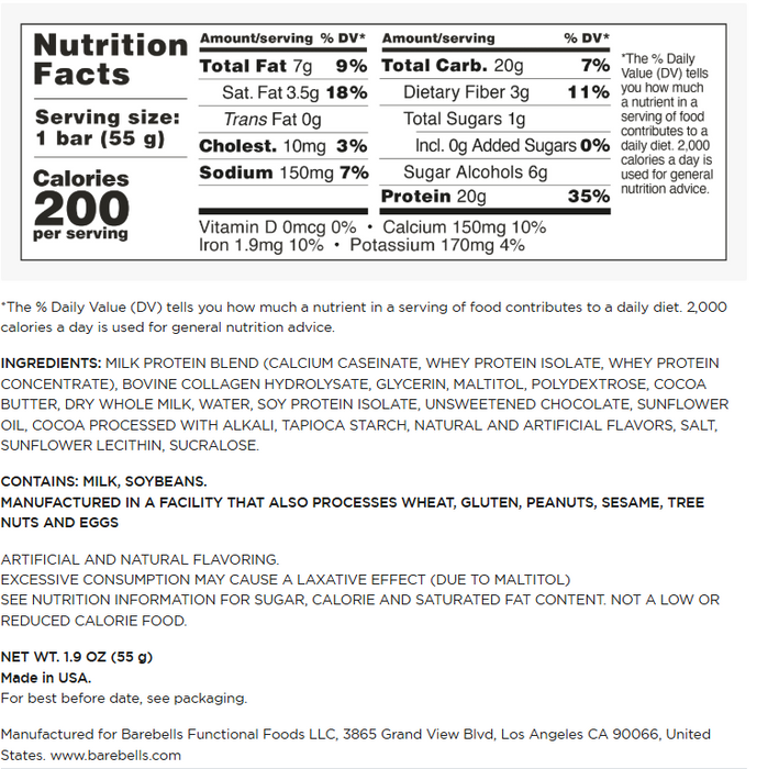 Barebells Protein Bars (Various Flavors)