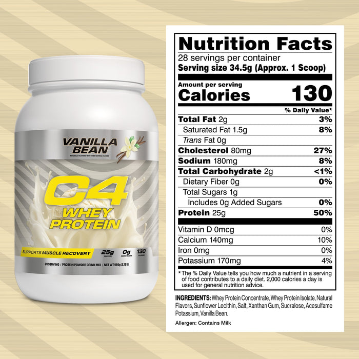 C4 Vanilla Bean 2lb Whey Protein