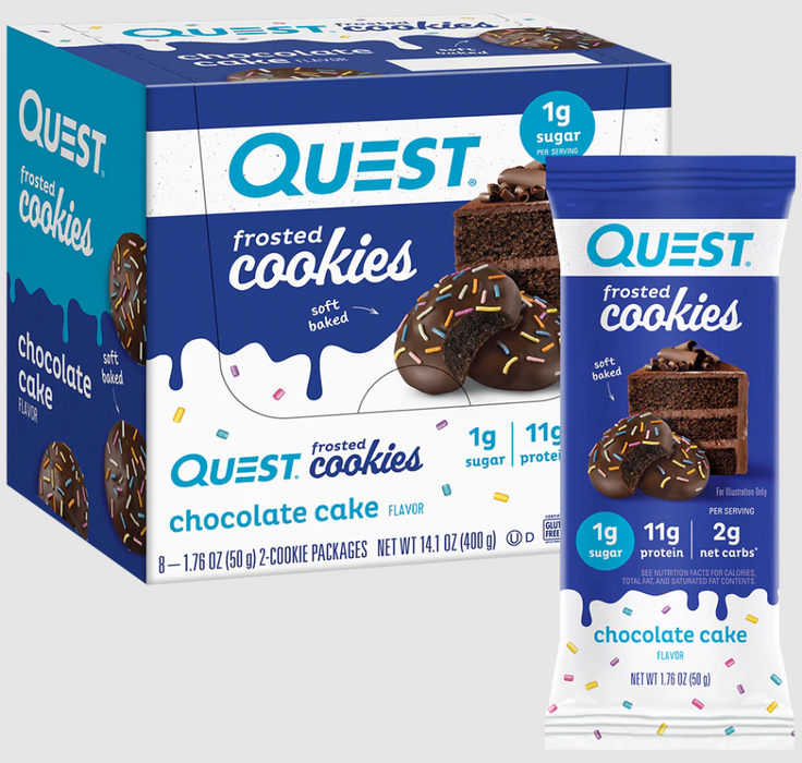 Quest Chocolate Birthday Cake Frosted Cookie (Twin Pack)