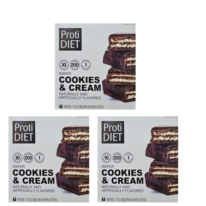 ProtiDiet Cookies & Cream Wafers - 1 Box