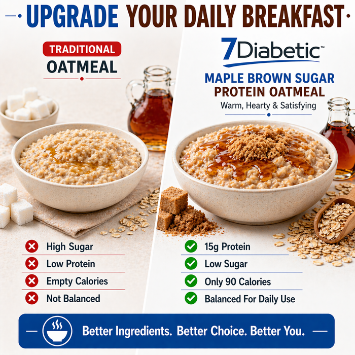 7Diabetic - Maple Brown Sugar Protein Oatmeal Jar
