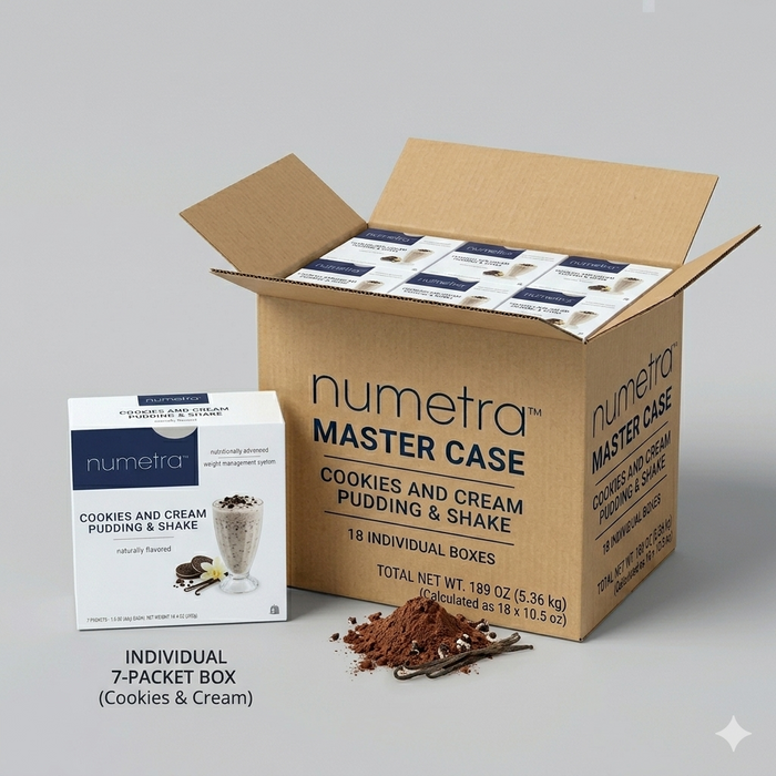 Numetra - Cookies and Cream Pudding Shake - 1 Box