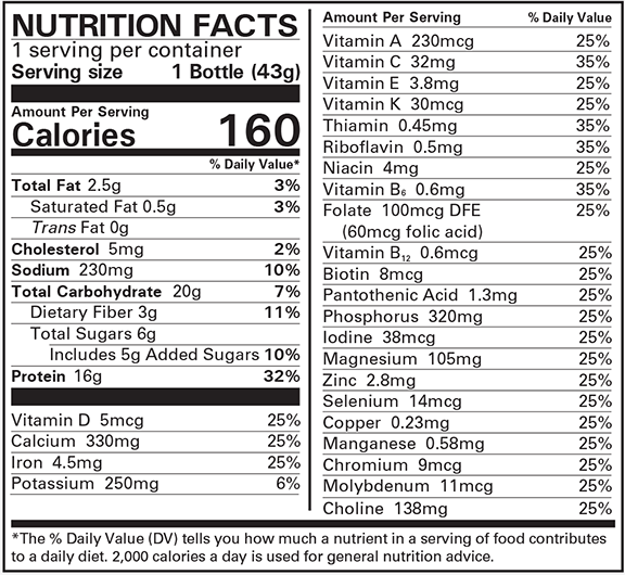 Numetra Mocha Meal Replacement Shake Bottle