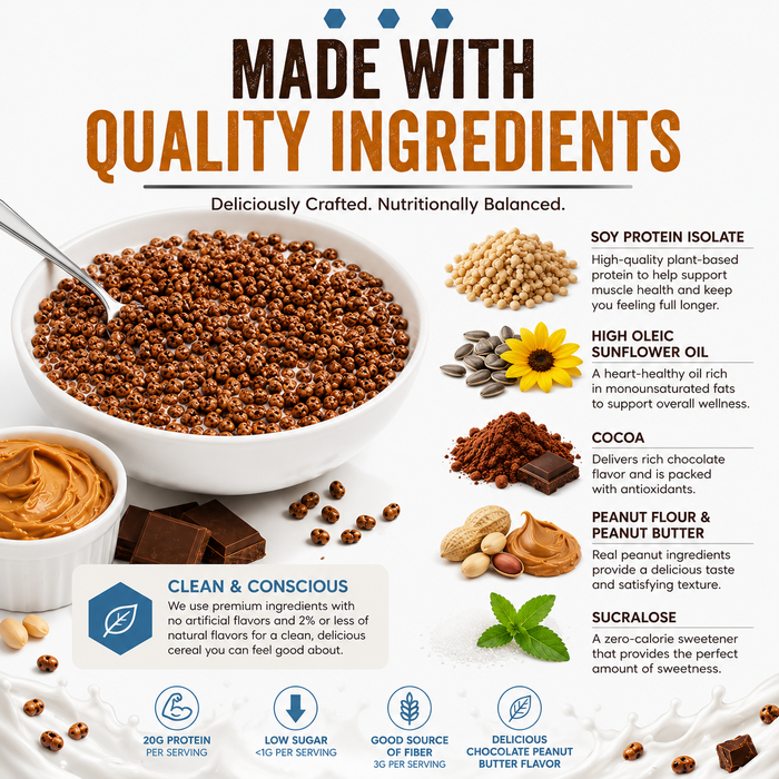 Fit Wise CRISPY Chocolate Peanut Butter Cereal