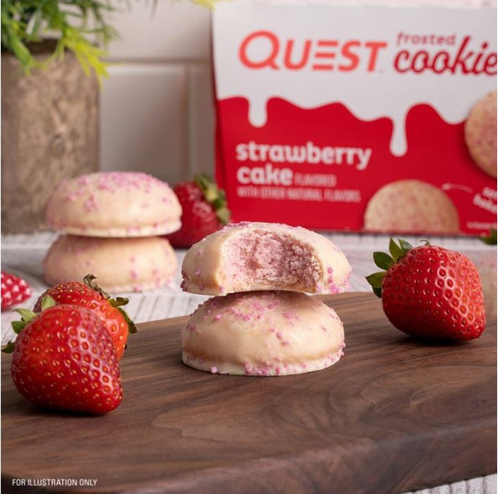 Quest Strawberry Cake Frosted Cookies
