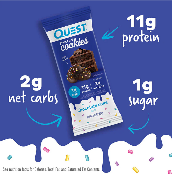 Quest Chocolate Birthday Cake Frosted Cookie (Twin Pack)