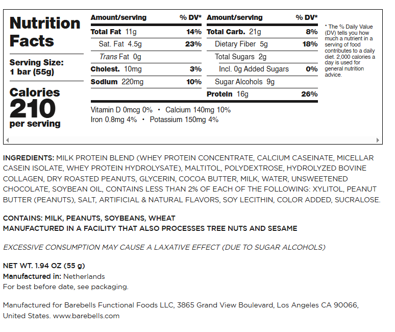 Barebells Protein Bars (Various Flavors)