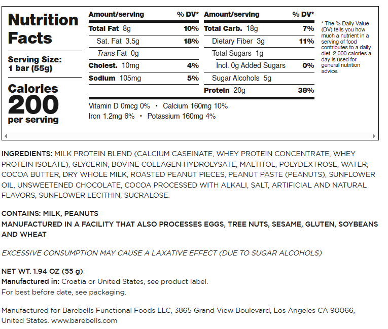 Barebells Protein Bars (Various Flavors)