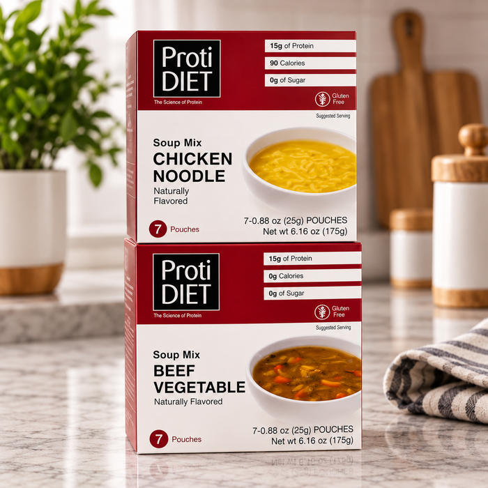 Proti Diet Soup Bundle : Chicken Noodle and Beef Vegetable