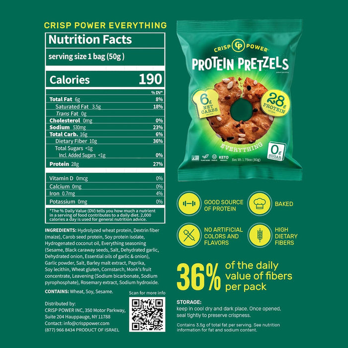 Crisp Power Protein Pretzels