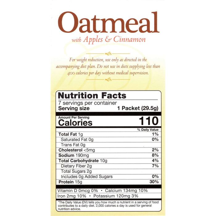 Fit Wise Apples and Cinnamon Oatmeal Box