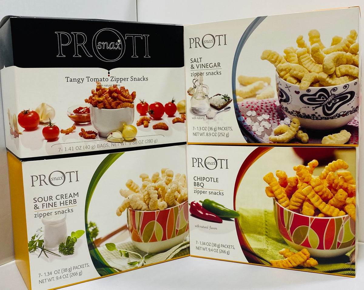 Proti Fit Zipper Bundle MultiFlavor Variety High Protein Snacks