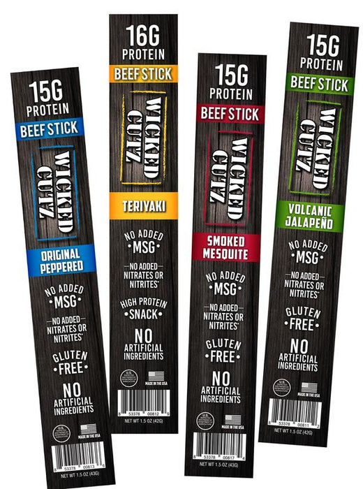 Wicked Cutz Beef Stick Variety Pack
