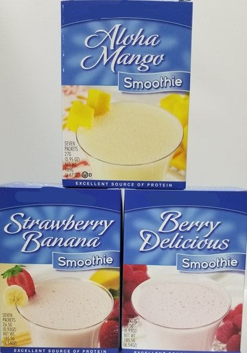 Fit Wise -Smoothie 3 Pack Bundle - Berry Delicious, Strawberry Banana, Aloha Mango (21 Servings)