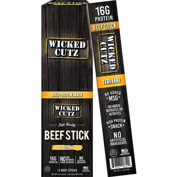 Box of Wicked Cutz Teriyaki 12 Sticks