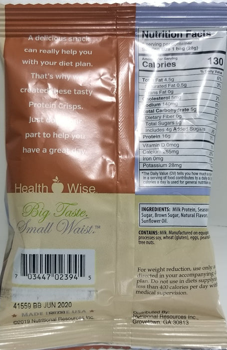 Fit Wise Salted Caramel Protein Crisp Single Bag