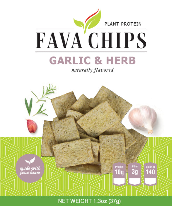 DPTG Garlic and Herb Fava Chips