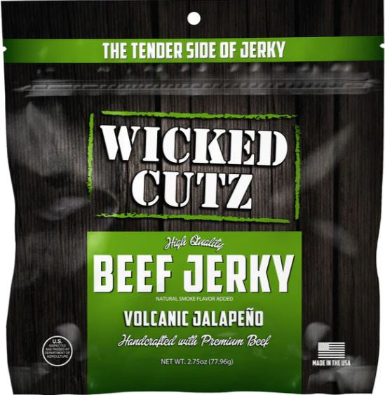 Wicked Cutz Volcanic Jalapeño Beef Jerky (1 Bag)